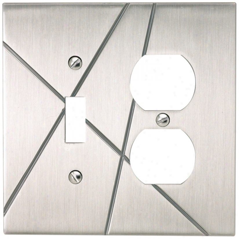 Modernlst Brushed Nickel Combo Outlet Wall Plate (77930)