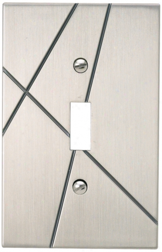 Modernist Brushed Nickel Single Toggle Wall Plate (79030 )