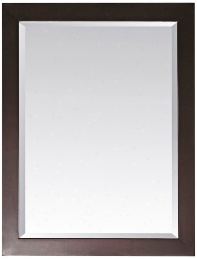 Modero Espresso 32" High Rectangular Wall Mirror (r8991)