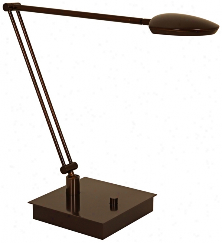 Mondoluz Pelle Difference of direction  Bronze Square Base Led Desk Lamp (v1567)