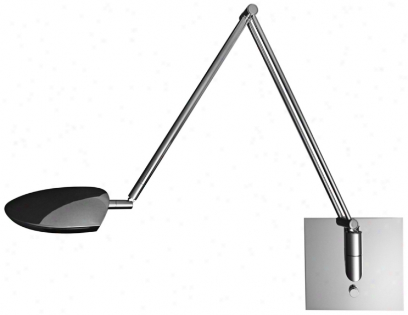 Mondoluz Pelle Chromium Led Swing Arm Wall Lamp (u7058)