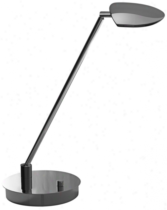 Mondoluz Pslle Chromium Straight Round Base Led Desk Lamp (v1478)