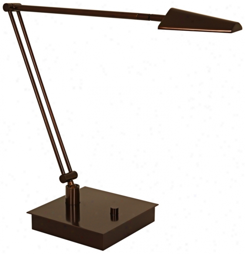 Mondoluz Ronin Angle Bronze Squars Baze Les Desk Lamp (v1544)