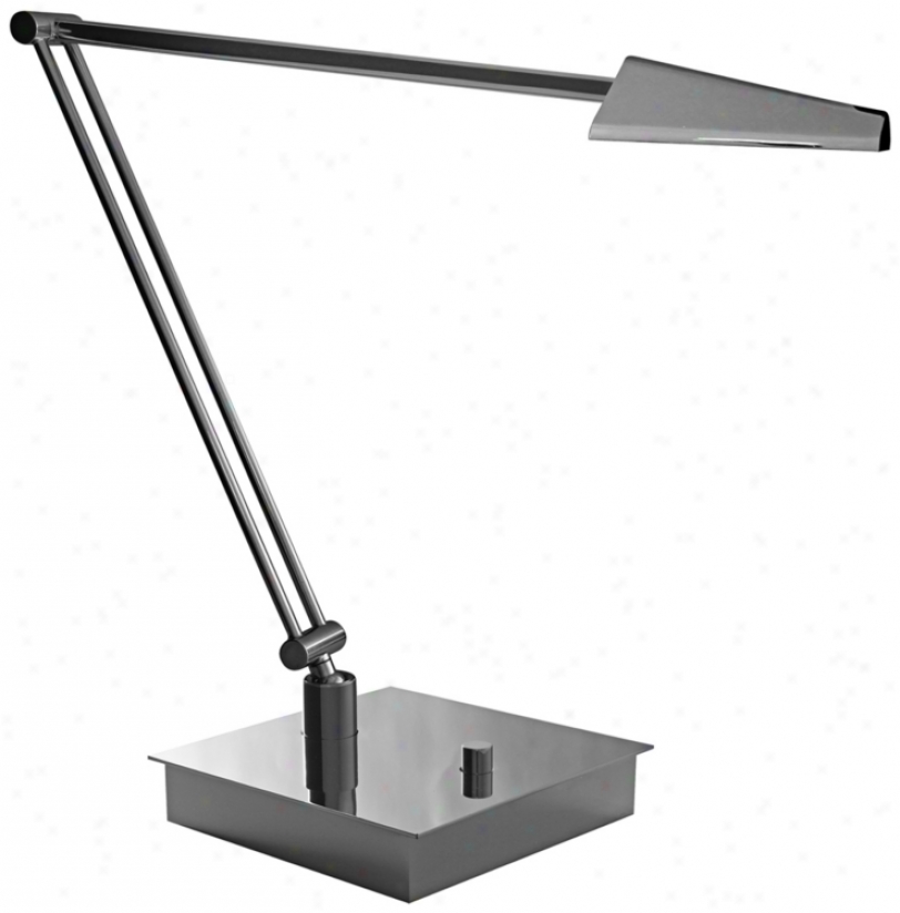 Mondoluz Rknin Angle Chromium Square Base Led Desk Lamp (v1543)
