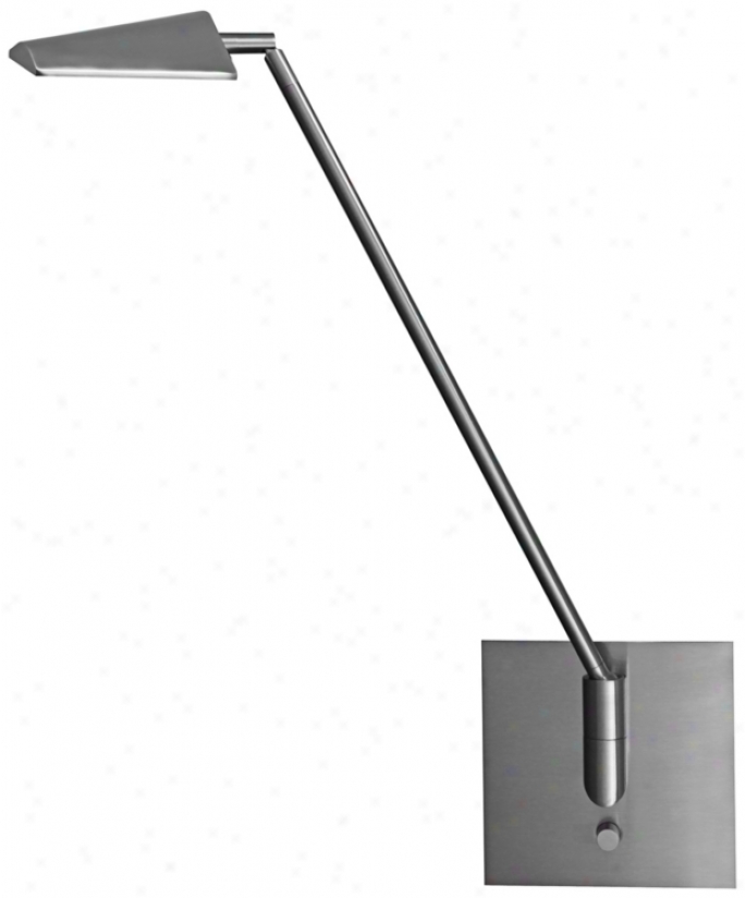 Mondoluz Ronin Brushd Platinum Hard-wired Led Wall Lamp (u7045)