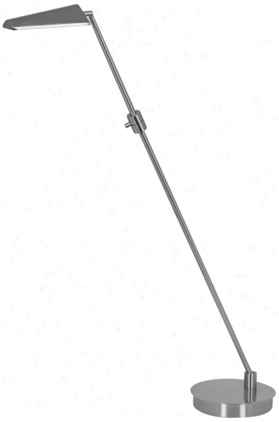 Mondoluz Ronin Brushed Ppatinum Led Floor Lamp (v9951)