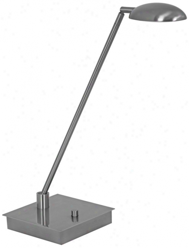 Mondoluz Vital Platinum Led Desk Lamp With Square Ba (v7381)
