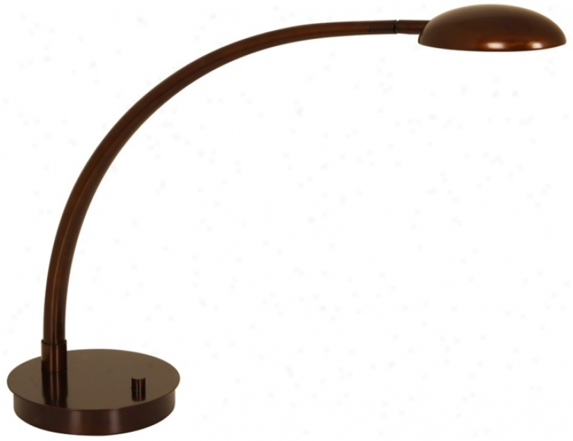 Mondoluz Vital Urban Bronze Led Desk Lamp With Round Base (v7371)