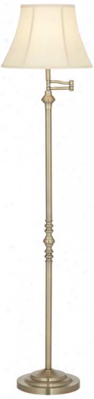 Montebello Accumulation Antique Brass Bias Arm Floor Lamp (t8241)