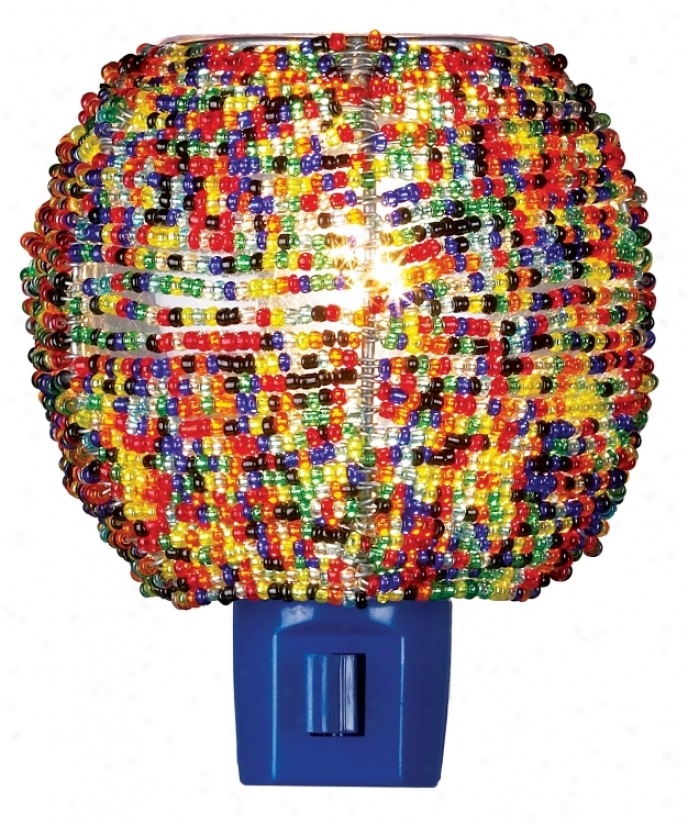 Multi Hue Beaded Night Light (73017)