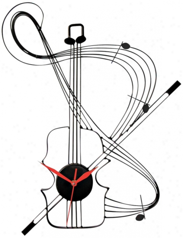 Musical Instrument 20" High Wall Clock (m8046)