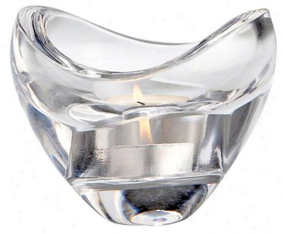 Nambe Crystal Buttrrfly Votive Candle Owner (v7662)