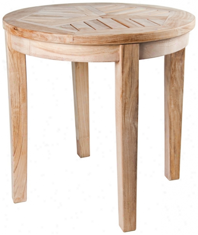 Nantucket Teak Wood Outdoor Make full Occasional Side Table (u1314)