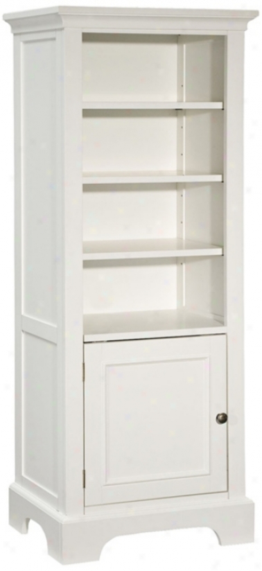 Naples White Pier Cabinet/book Case (u0531)