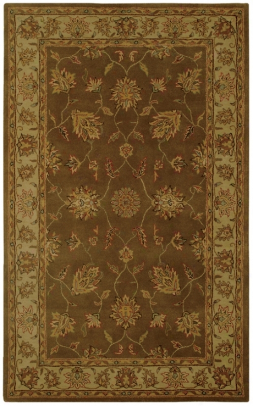 Natural Wool Collection Granthak Brown 2'x3' Area Rug (k6868)