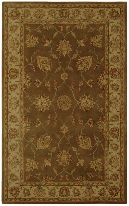 Natural Wool Collection Grantham Brown 3'x5' Area Rug (k6869)