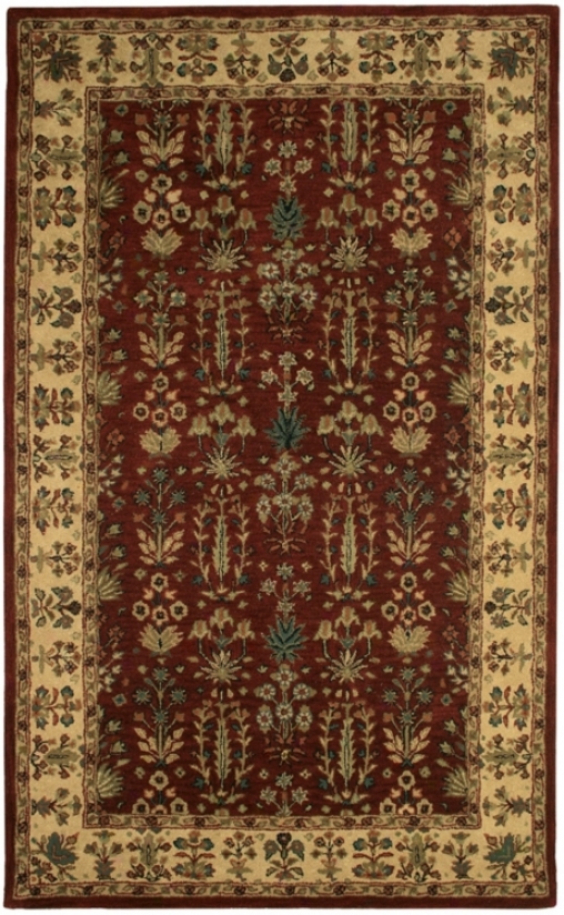 Natural Wool Collection Mulberry 3'x5' Area Rug (k6783)