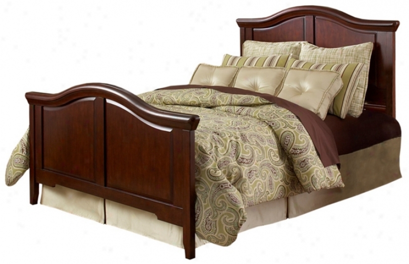 Nelson Bed Cherry Finish (queen) (p8452)