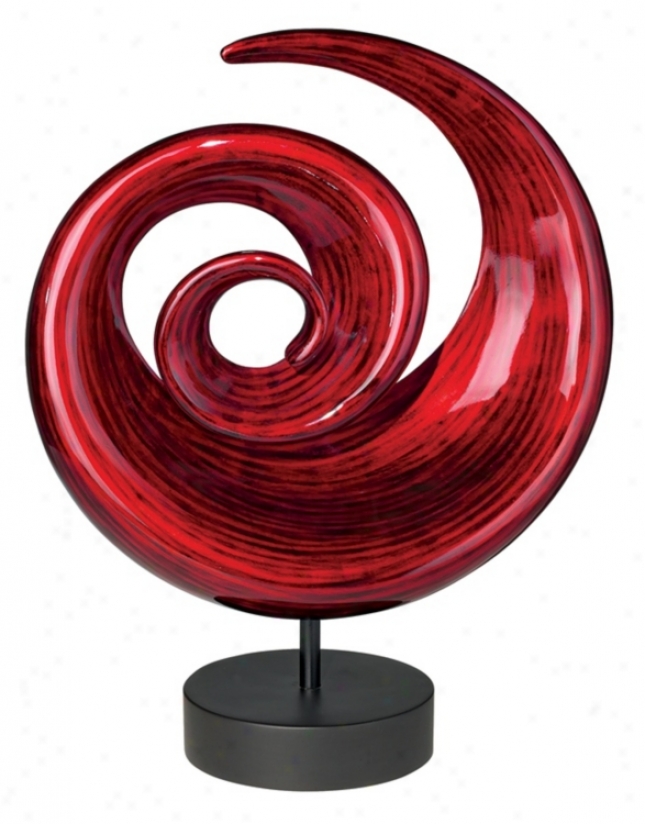 Neonn Lacquer Circle Swirl Sculpture (88385)