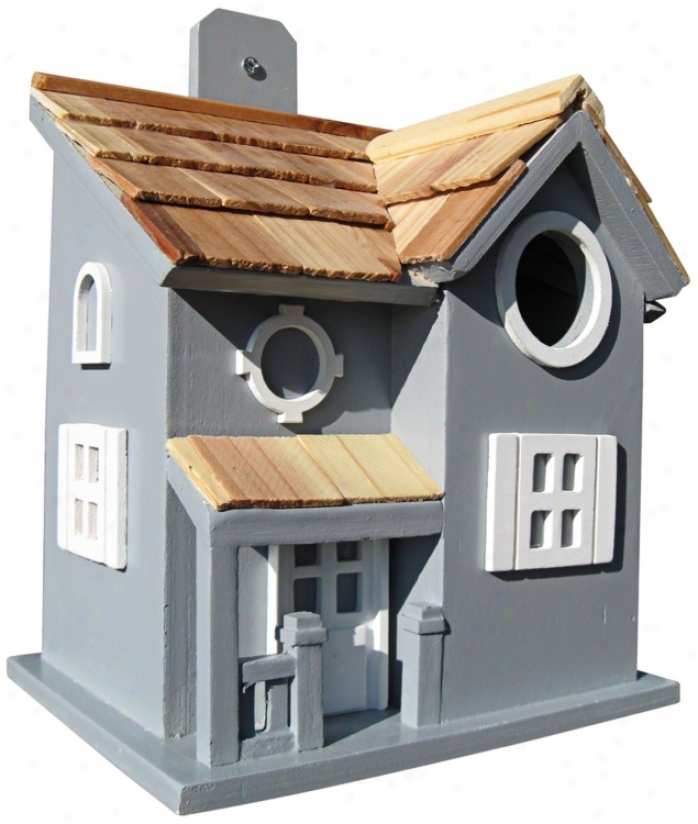 Nestling Cottage Blue Birdhouse (t3211)