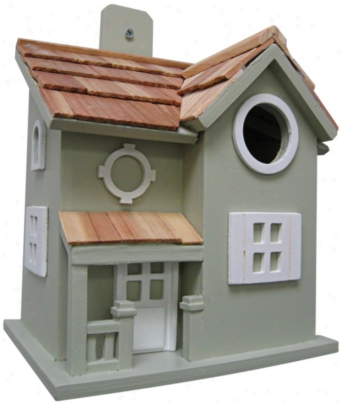 Nestling Cottage Green Birduouse (t3213)