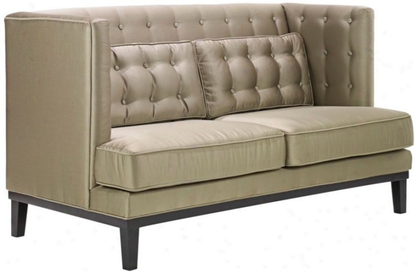 Noho Collection Champagne Satin Loveseat (t3941)