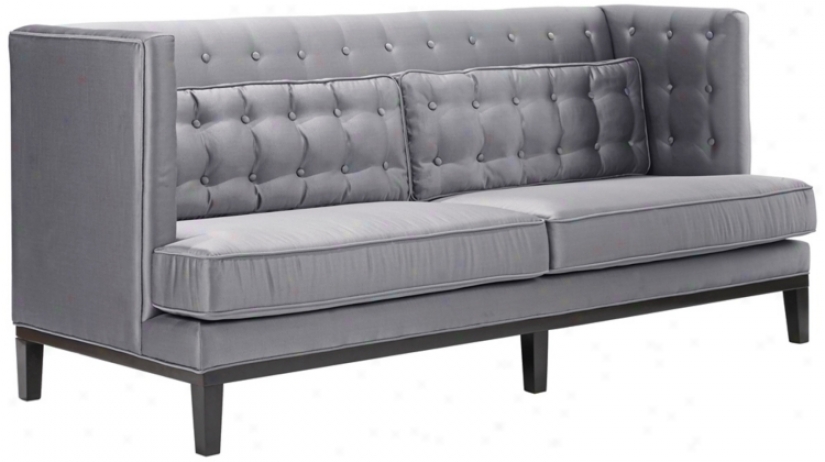 Noho Collection Silver Satin Sofa (t3948)