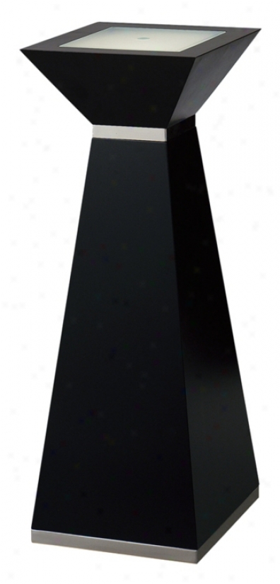 Nova 31" High Frosted Glass Square Lighted Pedestal (65644)