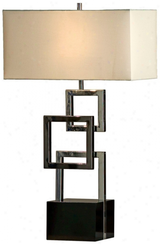 Nova Cuadros Gloss Black Table Lamp (r4253)