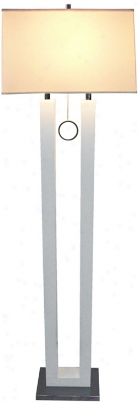 Nova Earring White Contemporary Floor Lamp (r0435)