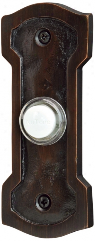 Nutone Farrier Oil Rubbed Bronze Wired Push Button Doorbell (t0159)