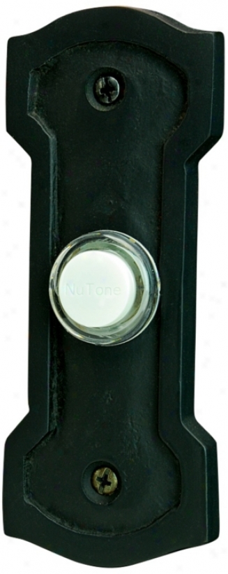 Nutone John Henry Black Wired Push-button Doorbell (t0149)