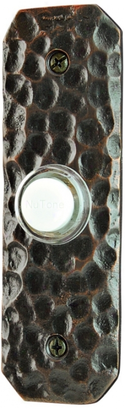 Nutone Peened Oil-rubbed Bronze Wired Push-button Doorbell (t0154)