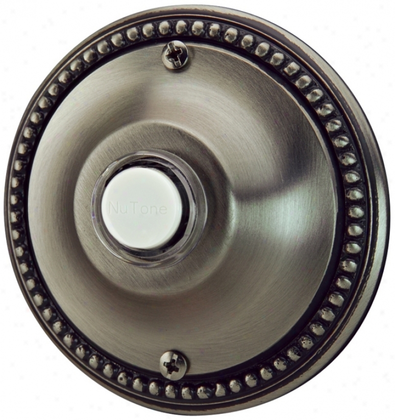 Nutone Make circular Pewter Accomplish Wired Push-button Doorbell (t0131)