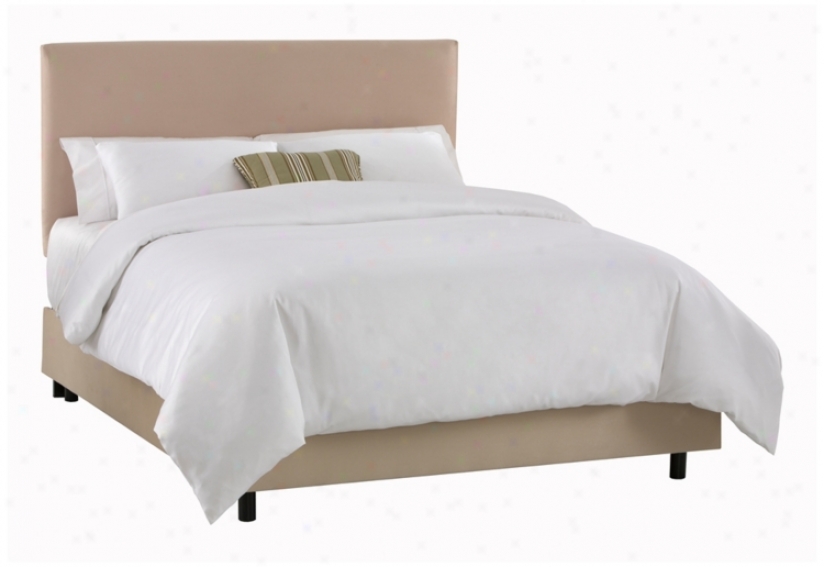 Oatmeal Microsuede Slip Cover Bed (cal Kin) (p3006)