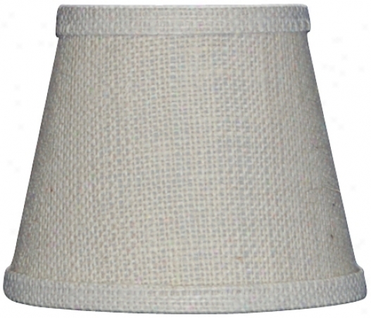 Most distant Pale Burlap Lamp Shade 6x12x8 (spider) (r9352)