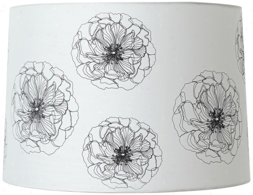 Not on Whiye Flower Graphjc Drum Lamp Shade 15x16x11 (spide5) (u1437)