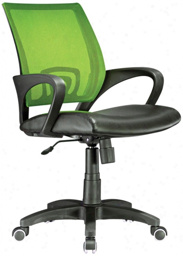 Officer Lime Green And Black Adjustable Office Seat of justice (p5442)