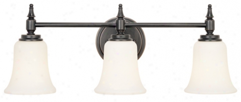 Oil-rubbed Bronze 22&quo; Wide Three Light Bathroom Fixture (22399)