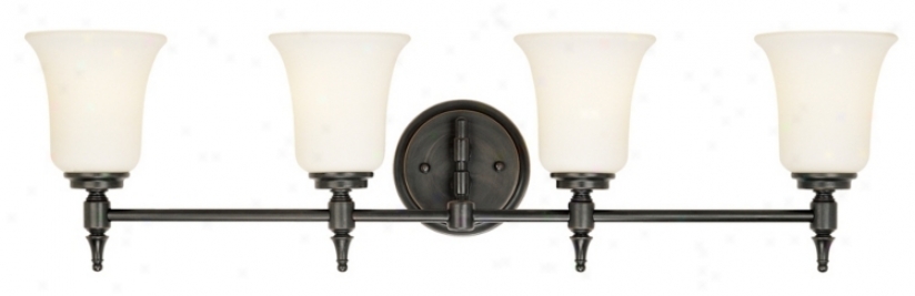 Oil-rubbed Bronze 31" Wide Four Light Bathrop mFixture (22421)