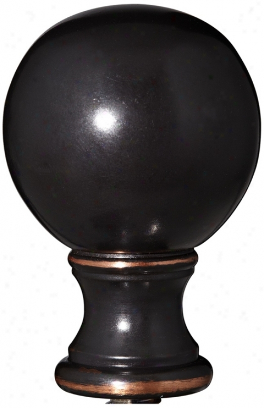 Oiled Bronze Sphere Finial (r5908)