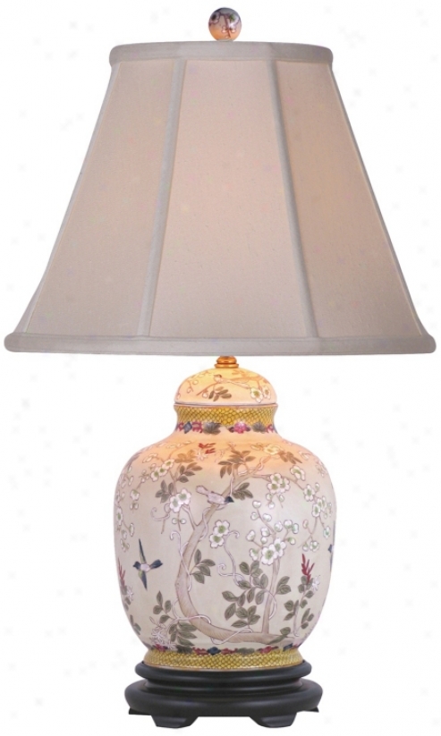 Olive Tree China Jar Table Lamp (g7033)