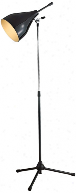 Onscreen Black And Chrome Finish Floor Lamp (r4690)