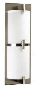 Opal Glass Curve 16 1/2" Wide Ada Bathroom Light Fixture (h4165)