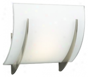 Opal Glass Curve 8 1/2" High Ada Wall Sconce (h4066)