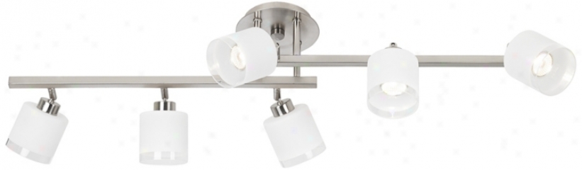 Opal Glass Cylinders 6-light Adjustable Ceiling Fixture (p0940)