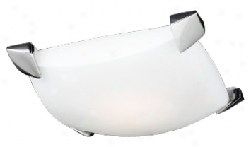 Opal Glass Panel 11" Wide Ceiling Light Fixture (h3971)