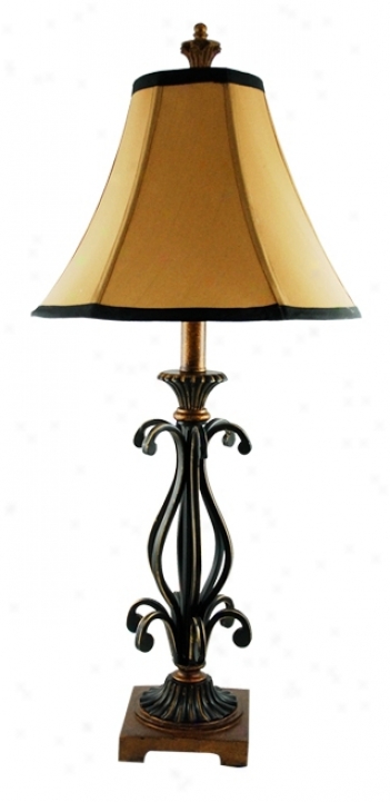 Open Cage Scroll Table Lamp (g6519)