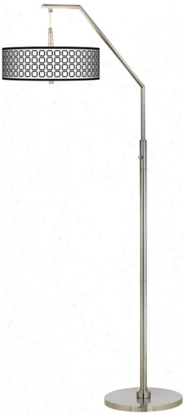 Open Grid Giclee Shelter Arc Floor Lamp (h5361-p2532)