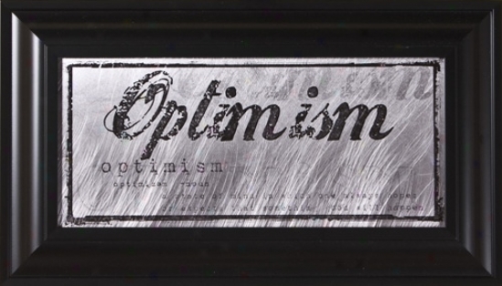 Optimism Black Frame 17" Wide Wall Art (h1959)